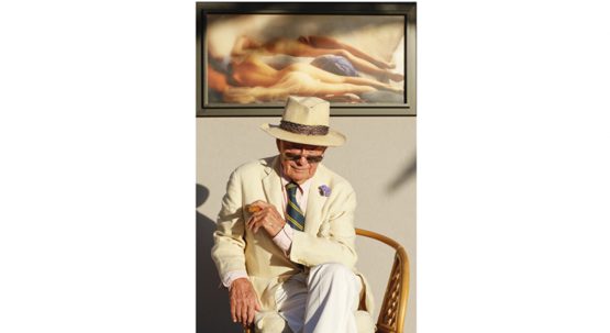 David Hamilton a la Soiree Blanche a St tropez Christophe Leroy. Un Homage au photographe David Hamilton avec comme Parrain et Marraine. St Tropez, FRANCE - 08/07/2016