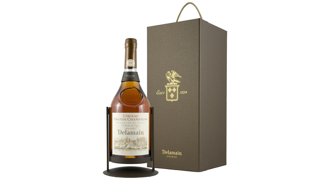 Le nouveau berceau verseur Fontaine pour double-magnum de Cognac DELAMAIN Pale & Dry XO