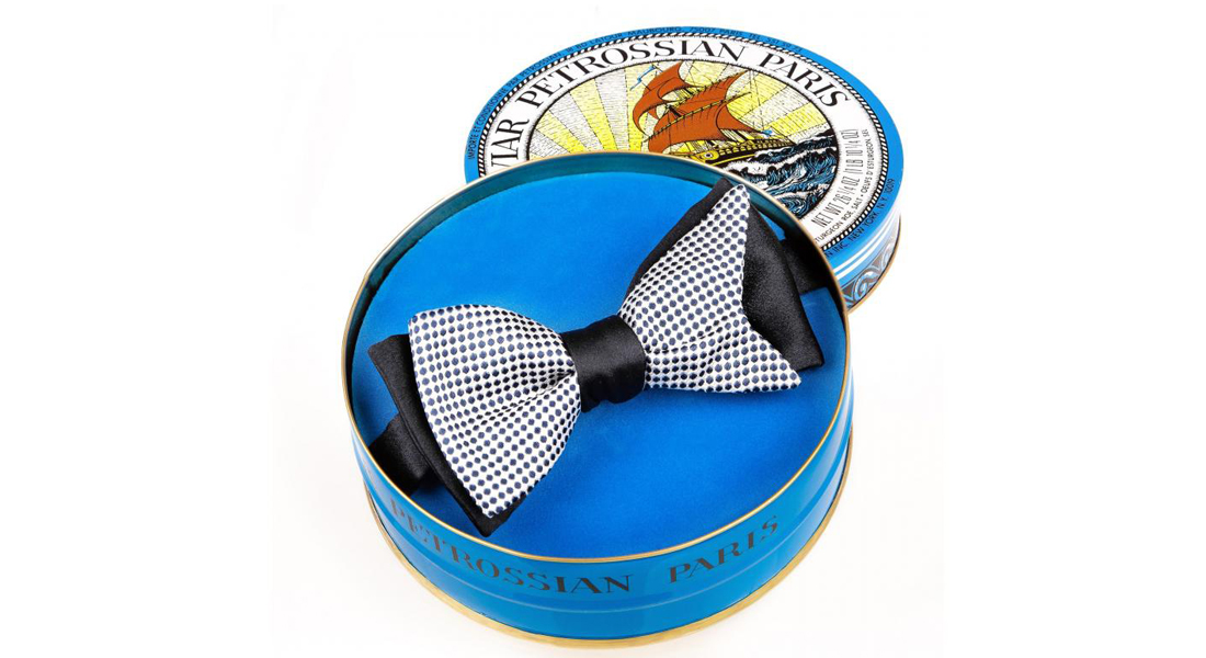 Le cravatier luxe MAISON F s’associe au caviar Petrossian