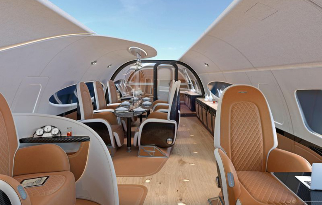 Le jet d’affaire de luxe avec toit panoramique d’Airbus