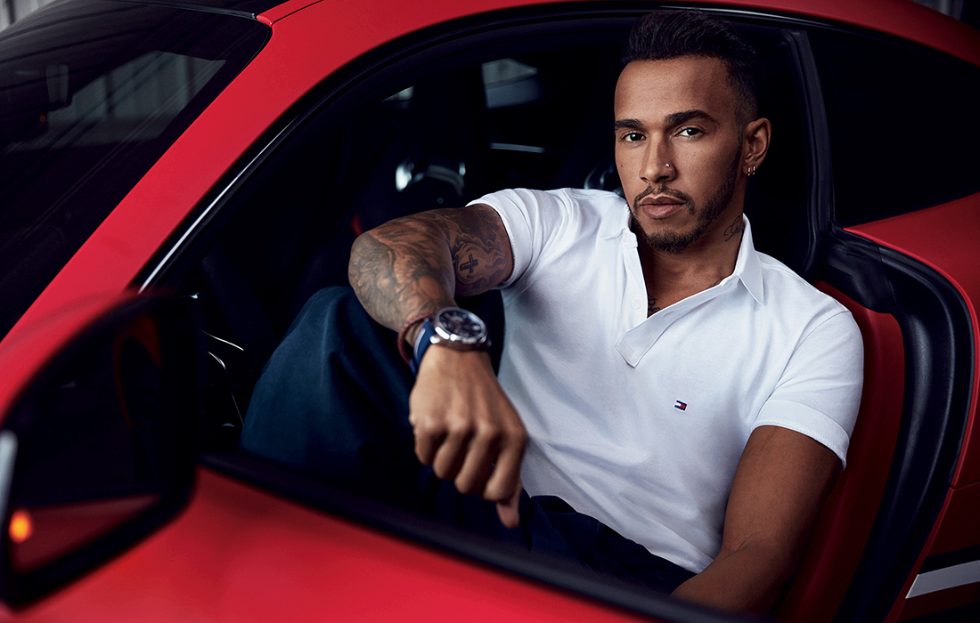 Lewis Hamilton, ambassadeur de la marque Tommy Hilfiger