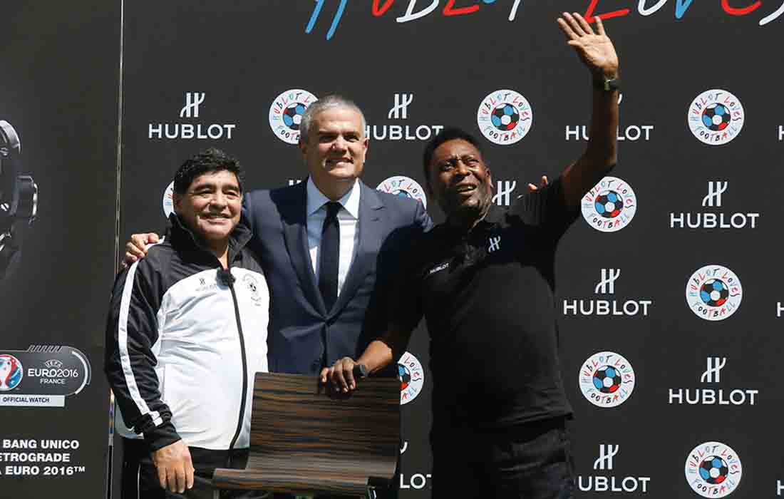 Hublot choisit Diego Maradona et Pelé pour sa campagne dans le cadre de la Mondiale 2018
