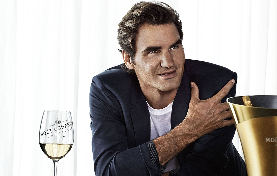 Moët & Chandon rend hommage aux 20 ans de carrière de Roger Federer