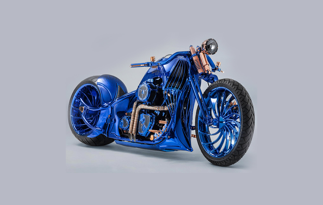 La Harley Davidson Blue Editions : la moto la plus précieuse et la plus chère présentée par Bucherer