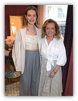 Caroline Scheufele et Natalia Vodianova de l’ouverture de la nouvelle boutique Chopard sur Bond Street à Londres.