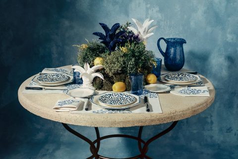 Blue Mizza : la nouvelle collection art de table de la maison de luxe Dior