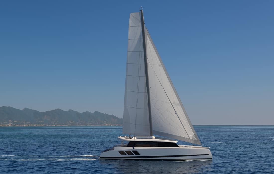 Catamaran Eco YACHT 88’ par Pajot Custom Yachts, le catamaran à l’énergie verte prend le large du grand bleu