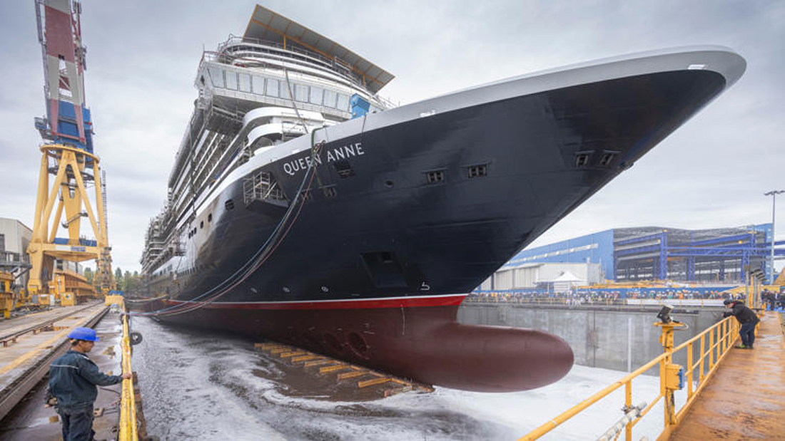 Cunard, croisiériste emblématique, met à flot son nouveau navire Queen Anne