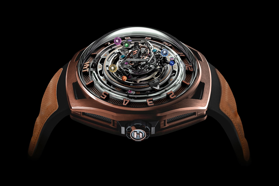 HYT Tourbillon Conique Saphirs Infinis, symbiose ultime entre tourbillon conique et animation précieuse