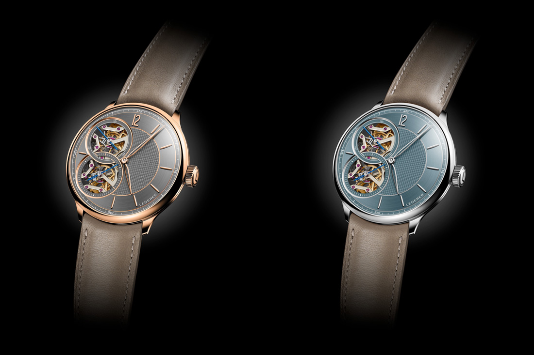 Lederer Watches présente le Central Impulse Chronometer en versions acier et or rose
